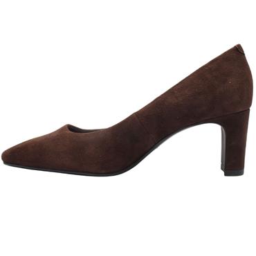TAMARIS 22455 COURT SHOE - BROWN SUEDE